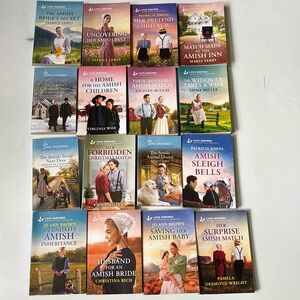 16 love inspired, inspirational romance, Amish paperback books good condition